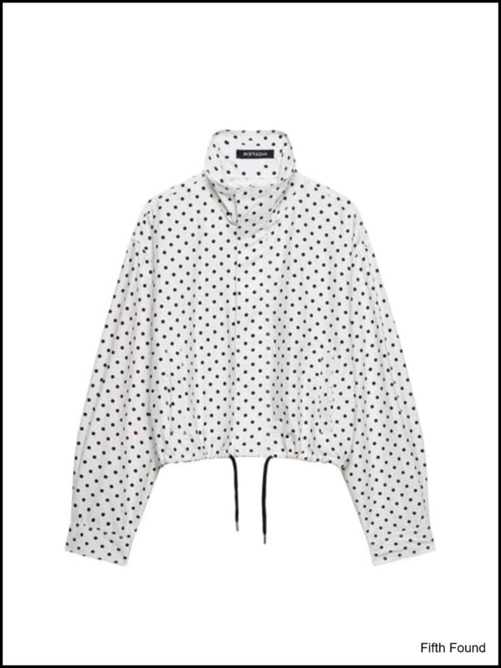 Women's Polka Dot Cropped Zip Up Jacket Casual Fall Spring Coat with Pockets